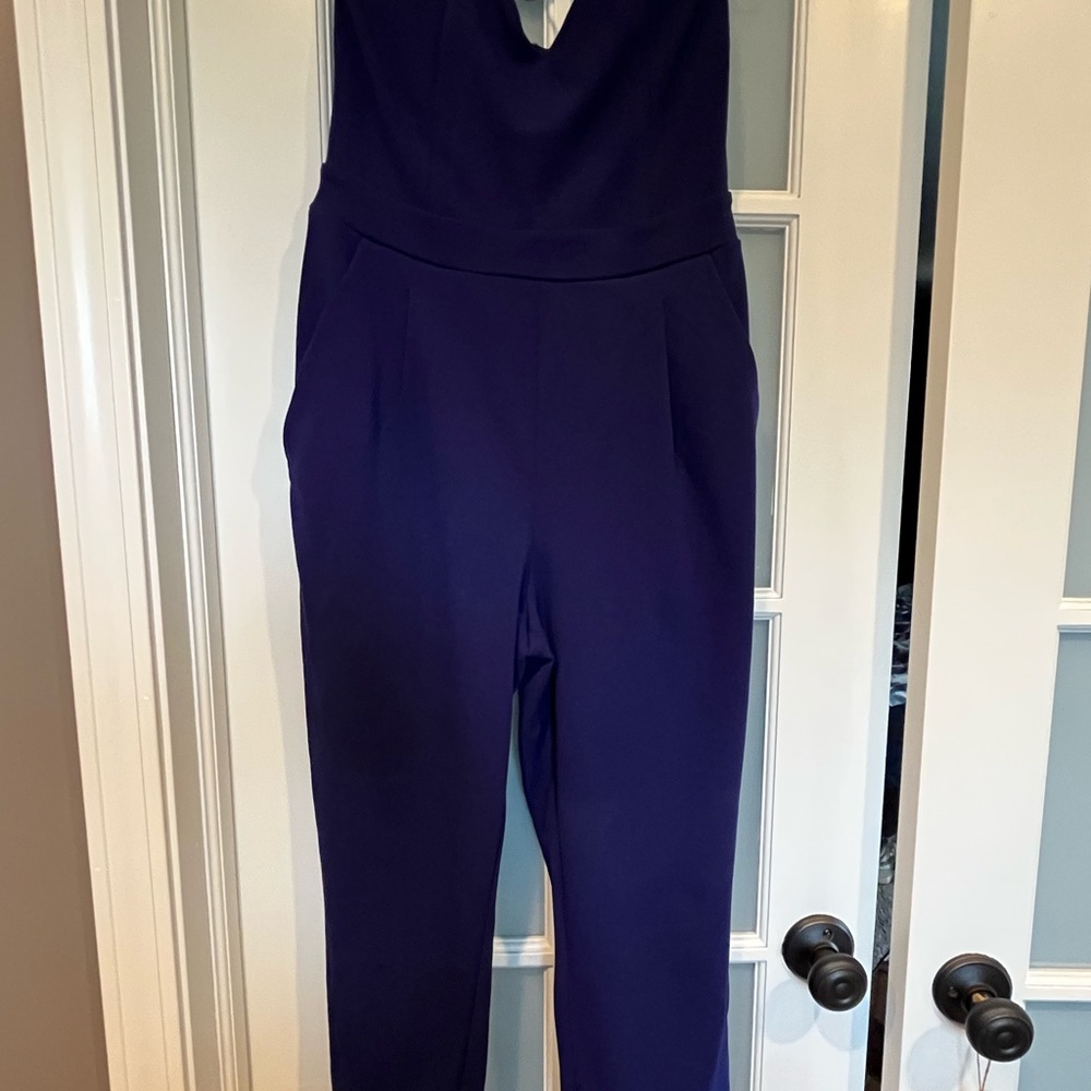 Elegant Women's Jumpsuit in Deep Blue